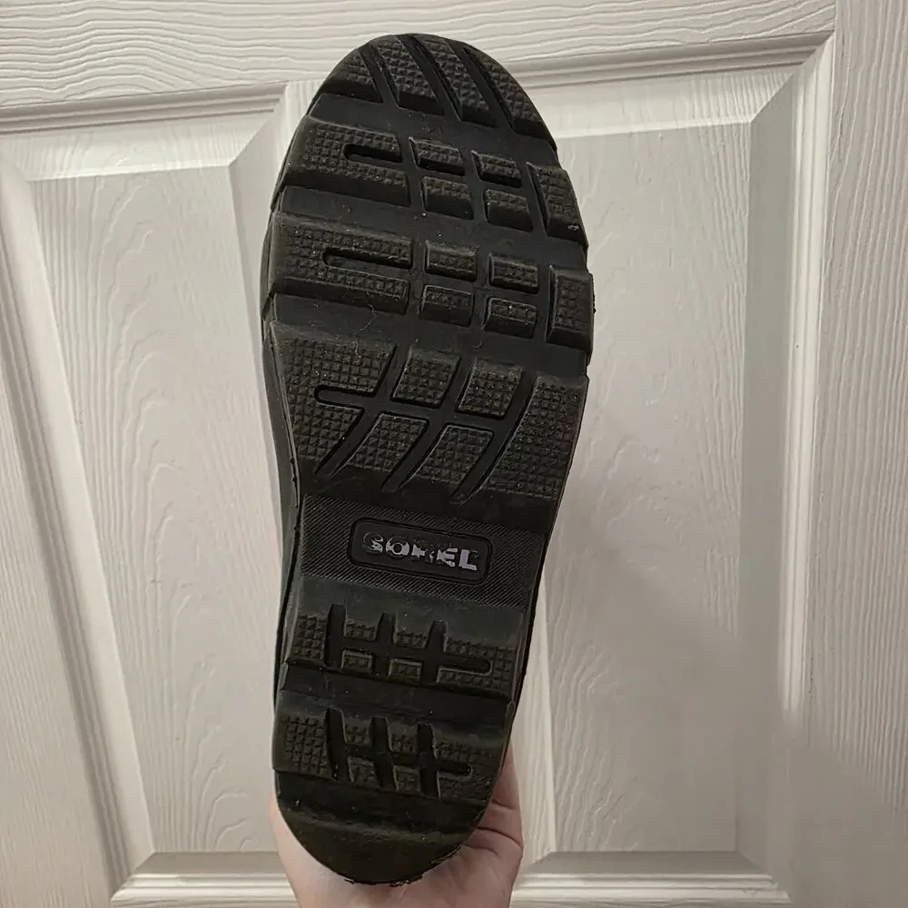Sorel‎ Black Purple Floral Waterproof Wool Liner Outdoor Snow Boots Size 7